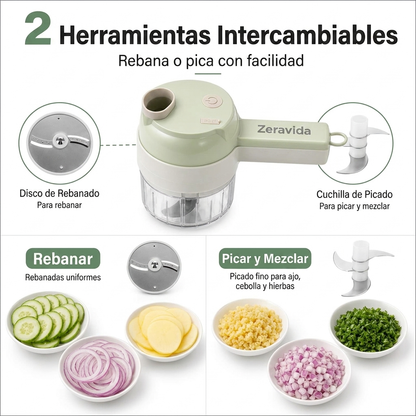 Zeravida™ Picadora y Rebanadora Eléctrica 2 en 1