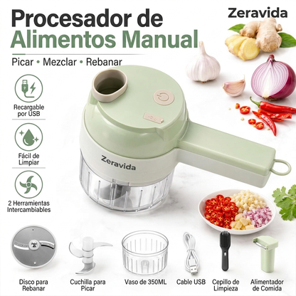 Zeravida™ Picadora y Rebanadora Eléctrica 2 en 1