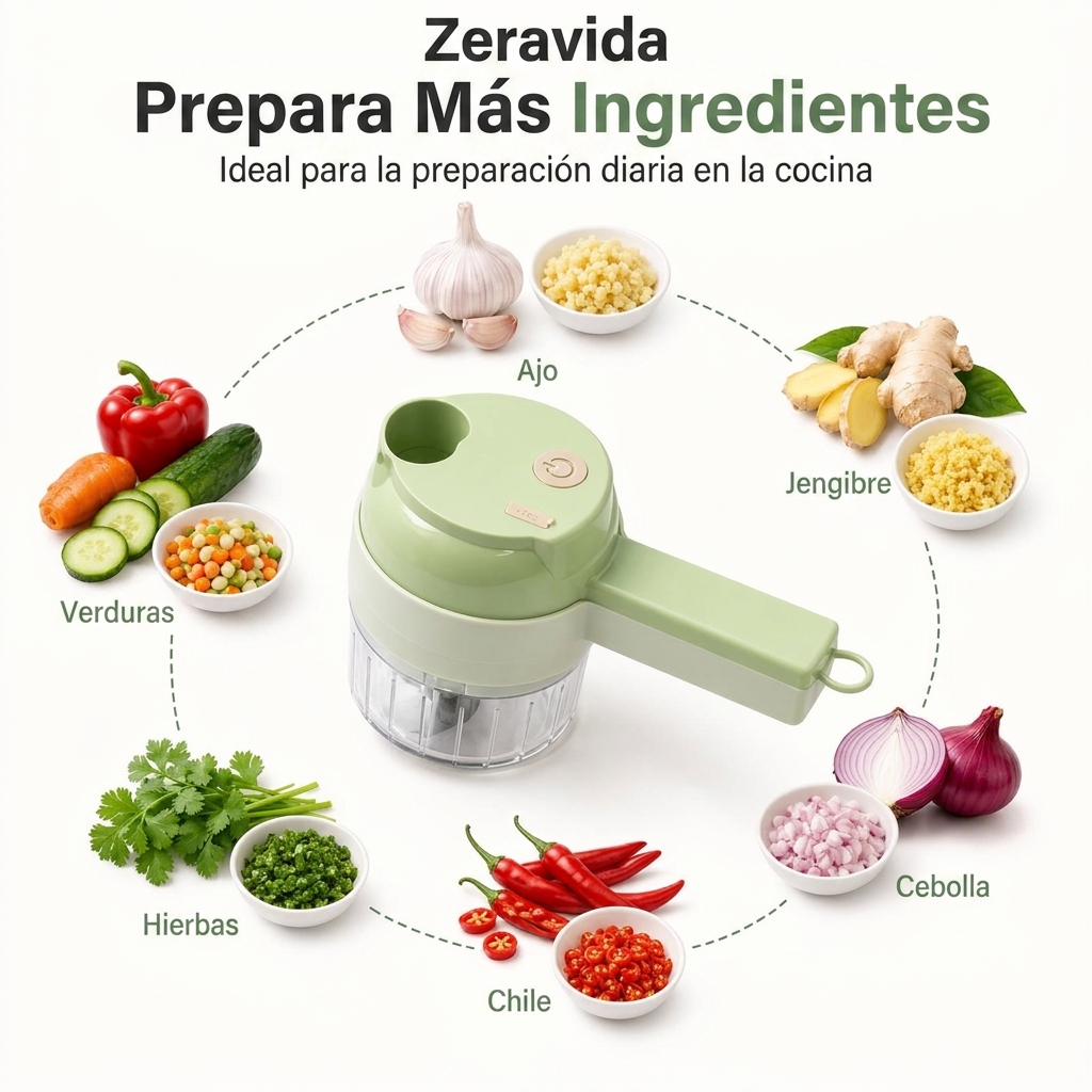 Zeravida™ Picadora y Rebanadora Eléctrica 2 en 1